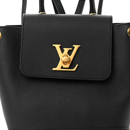 Louis Vuitton Calfskin Lockme Mini Backpack Black 8 of 9