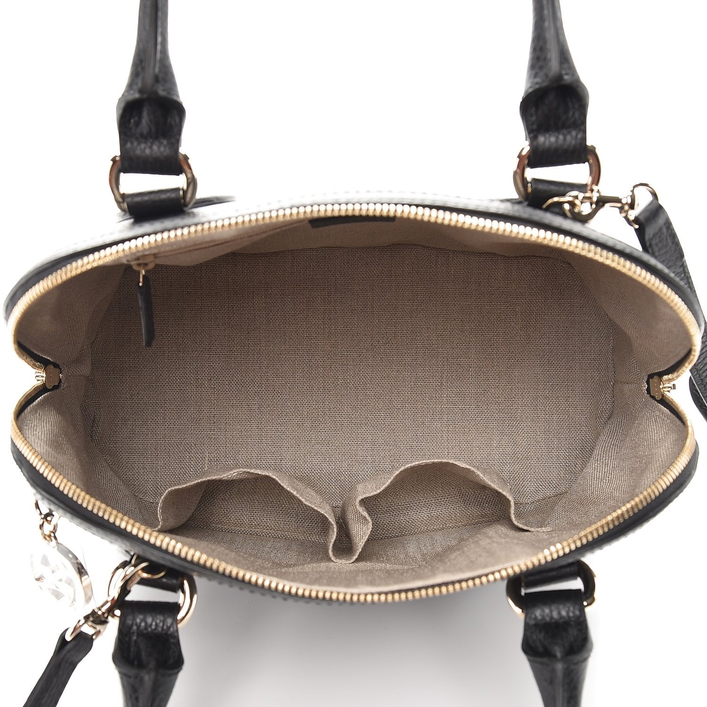 Calfskin Medium Dome Bag Black