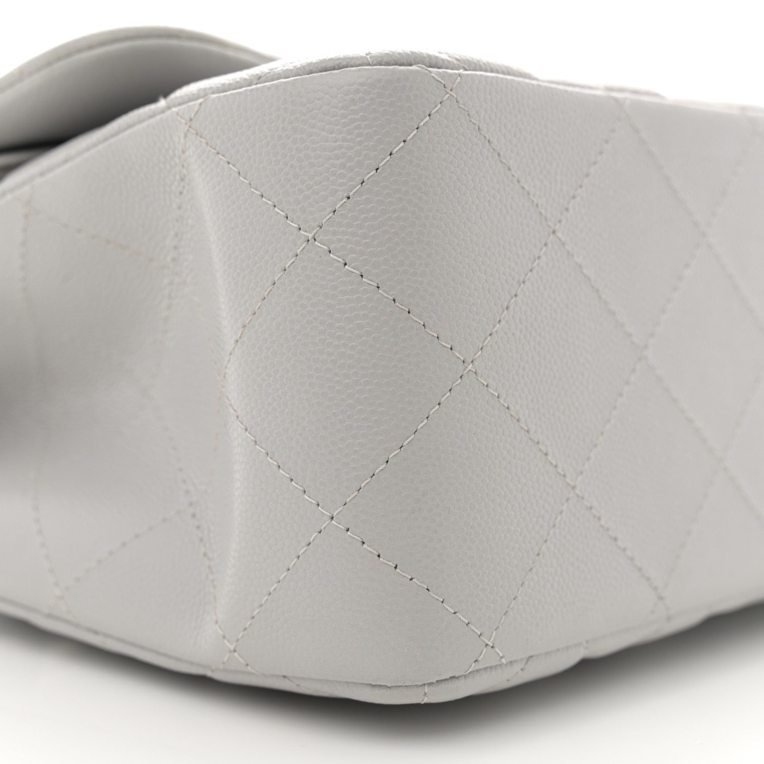 Chanel Caviar Quilted Jumbo Double Flap Grey 9 of 11
