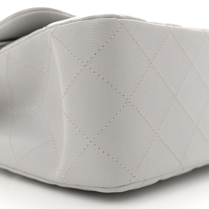 Chanel Caviar Quilted Jumbo Double Flap Grey 9 of 11