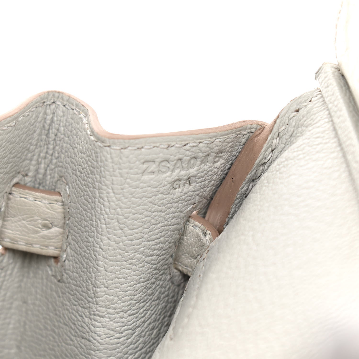 Hermes Ostrich Birkin 25 Gris Perle 7 of 11