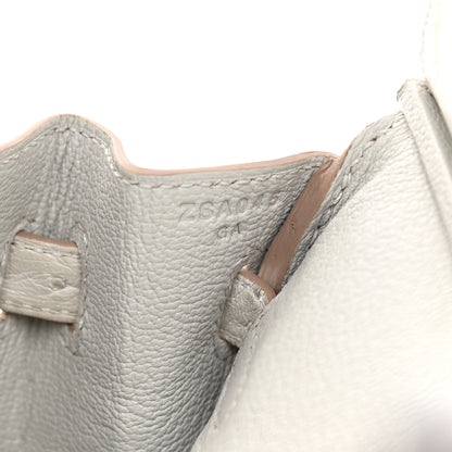 Hermes Ostrich Birkin 25 Gris Perle 7 of 11