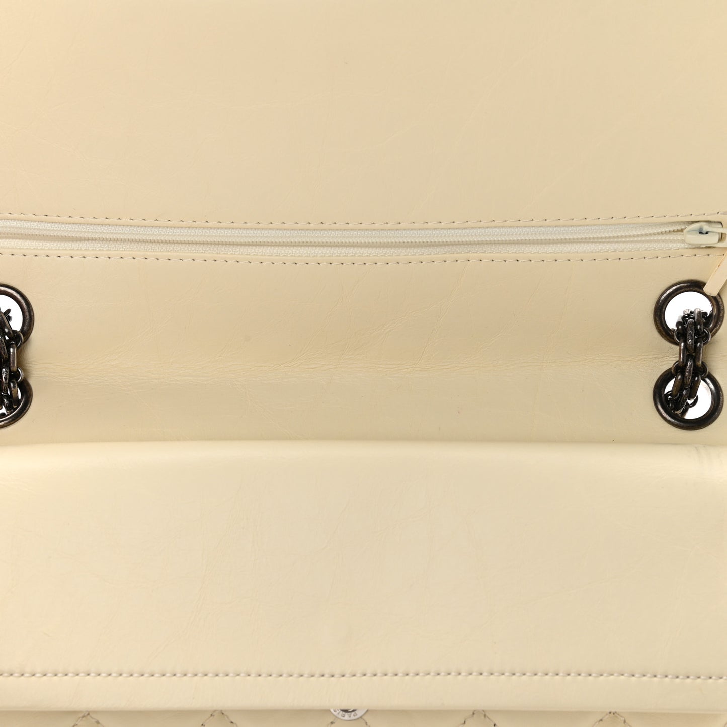 Aged Calfskin Quilted 2.55 Reissue 226 Flap White