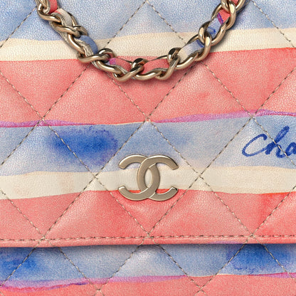 Chanel Lambskin Quilted Wallet On Chain WOC Multicolor 8 of 10
