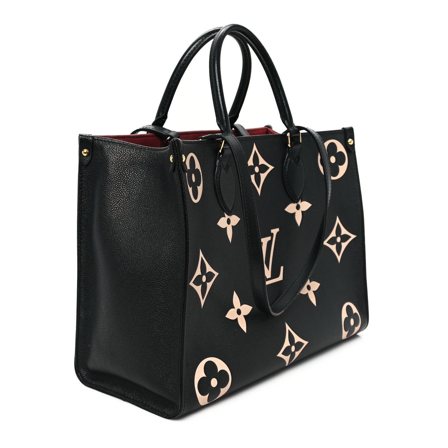 Louis Vuitton Empreinte Monogram Giant Onthego MM Black Beige 2 of 9