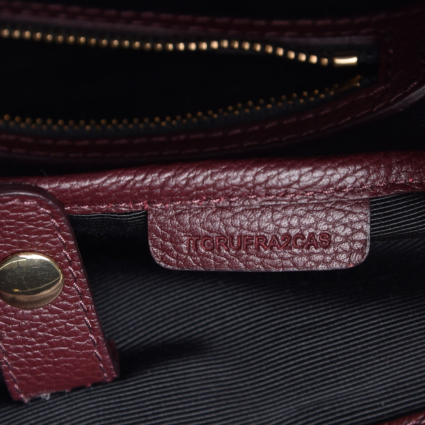 Grainy Calfskin Backpack Mahogany