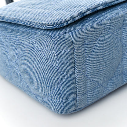 Christian Dior Denim Macrocannage Medium Caro Bag Blue 9 of 10