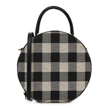 Mansur Gavriel Canvas Gingham Check Circle Crossbody Black White 1 of 13