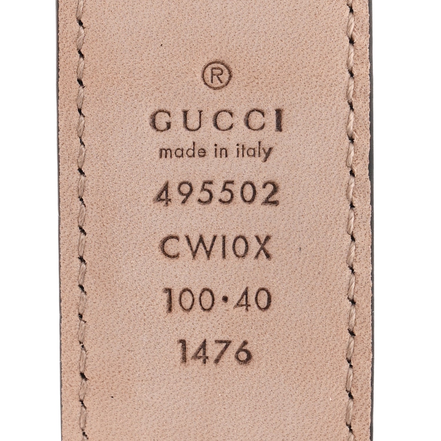 Gucci Textured Dollar Calfskin Belt 100 40 Black 3 of 5