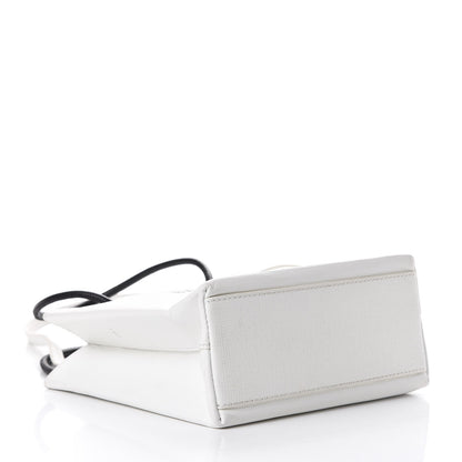 Balenciaga Squared Calfskin Logo Shopping Tote XXS White 4 of 13