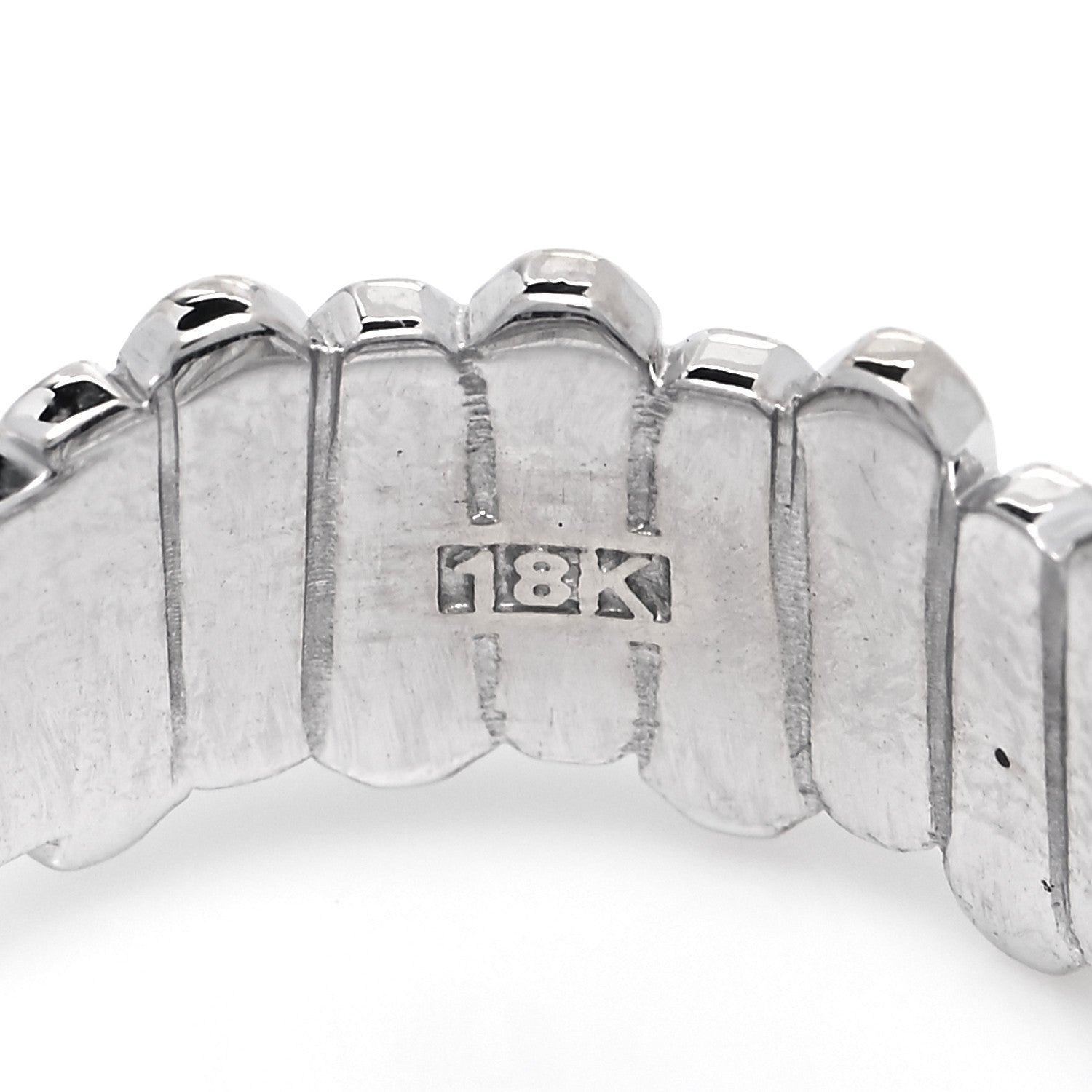 Suzanne Kalan 18K White Gold Diamond Fireworks Ring 56 7.5 9 of 10