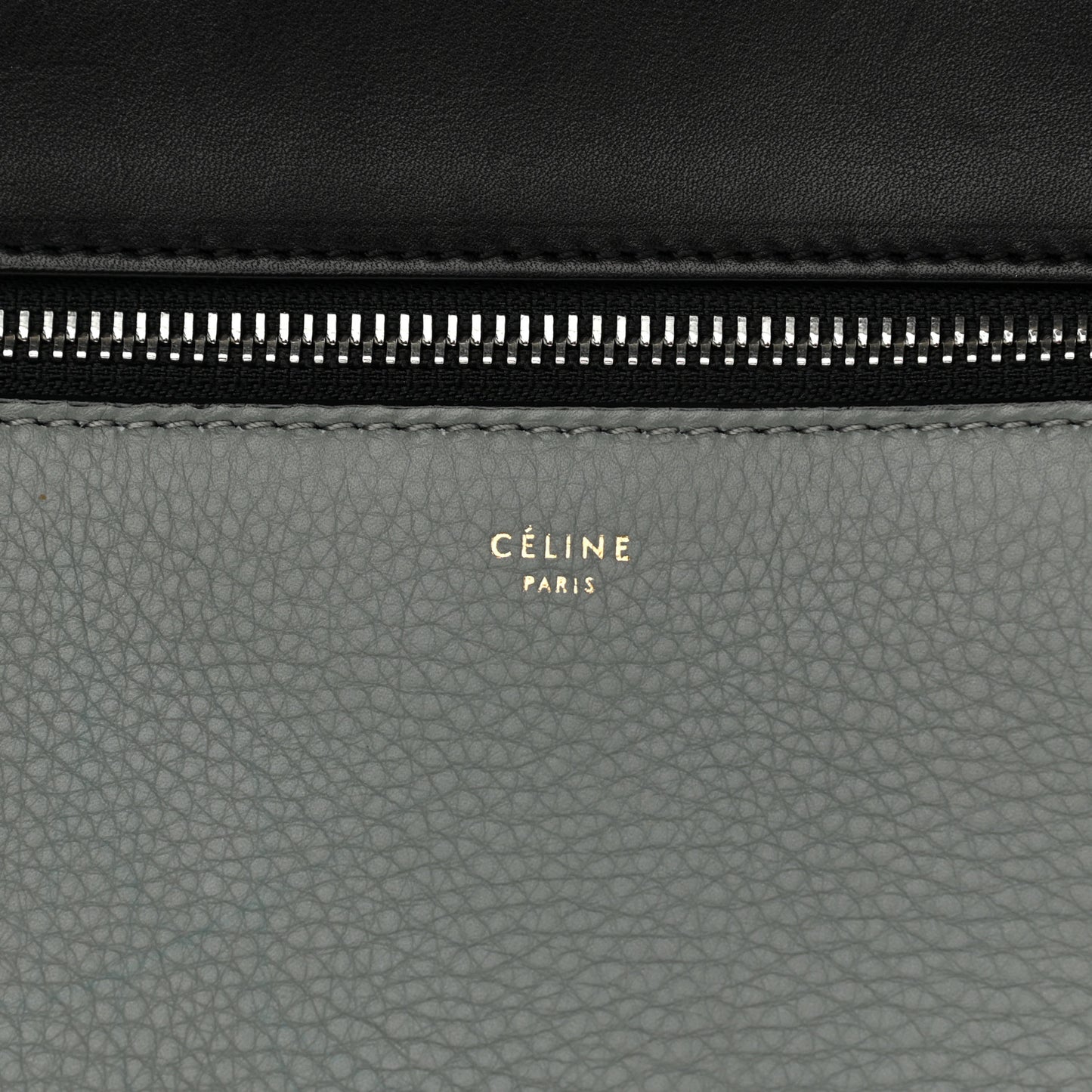 Calfskin Medium Bi-Color Edge Shoulder Bag Almond