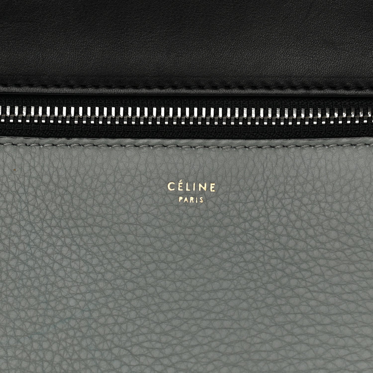 Celine Calfskin Medium Bi-Color Edge Shoulder Bag Almond 5 of 12