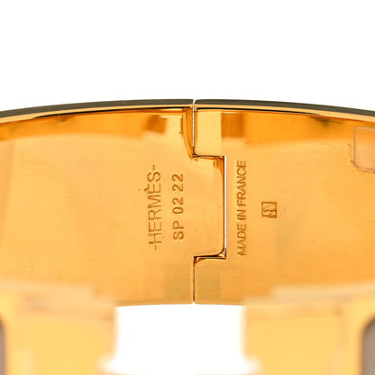 Hermes Enamel Wide Clic Clac H Bracelet PM Marron Glace 4 of 4