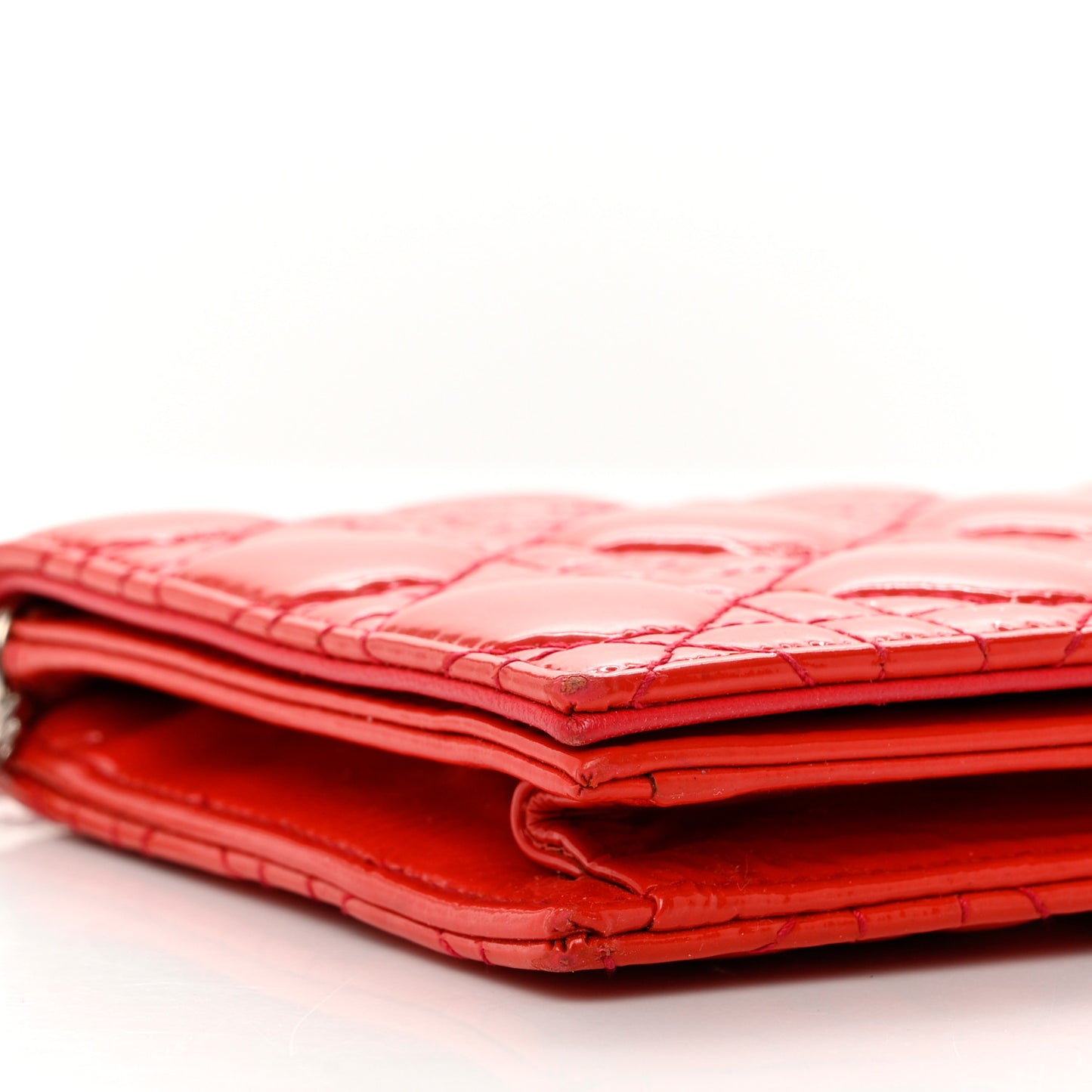 Patent Cannage Lady Dior Convertible Clutch Red