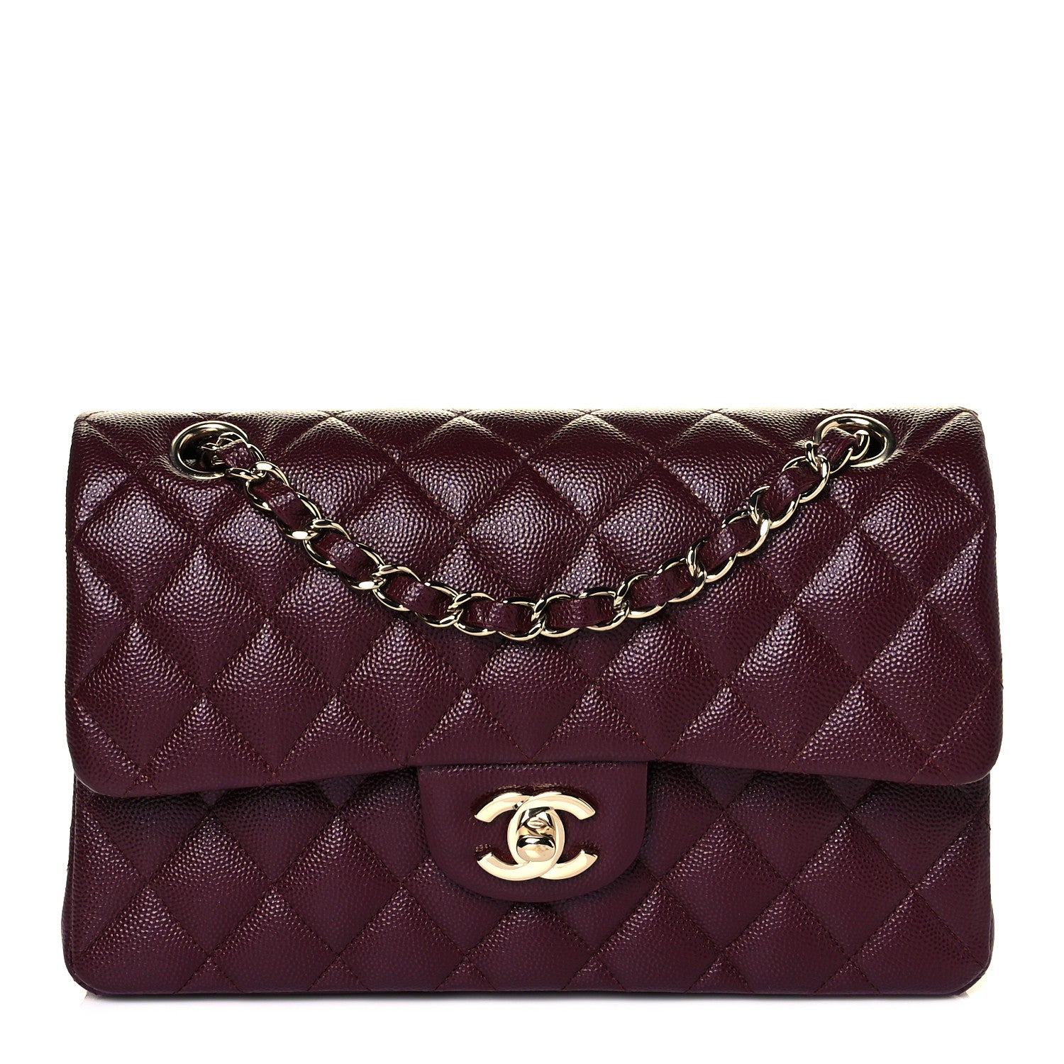 Chanel Caviar Quilted Small Double Flap Burgundy 1 of 10