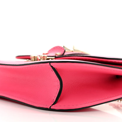Valentino Garavani Vitello Small Glam Lock Rockstud Flap Deep Fuxia 9 of 12