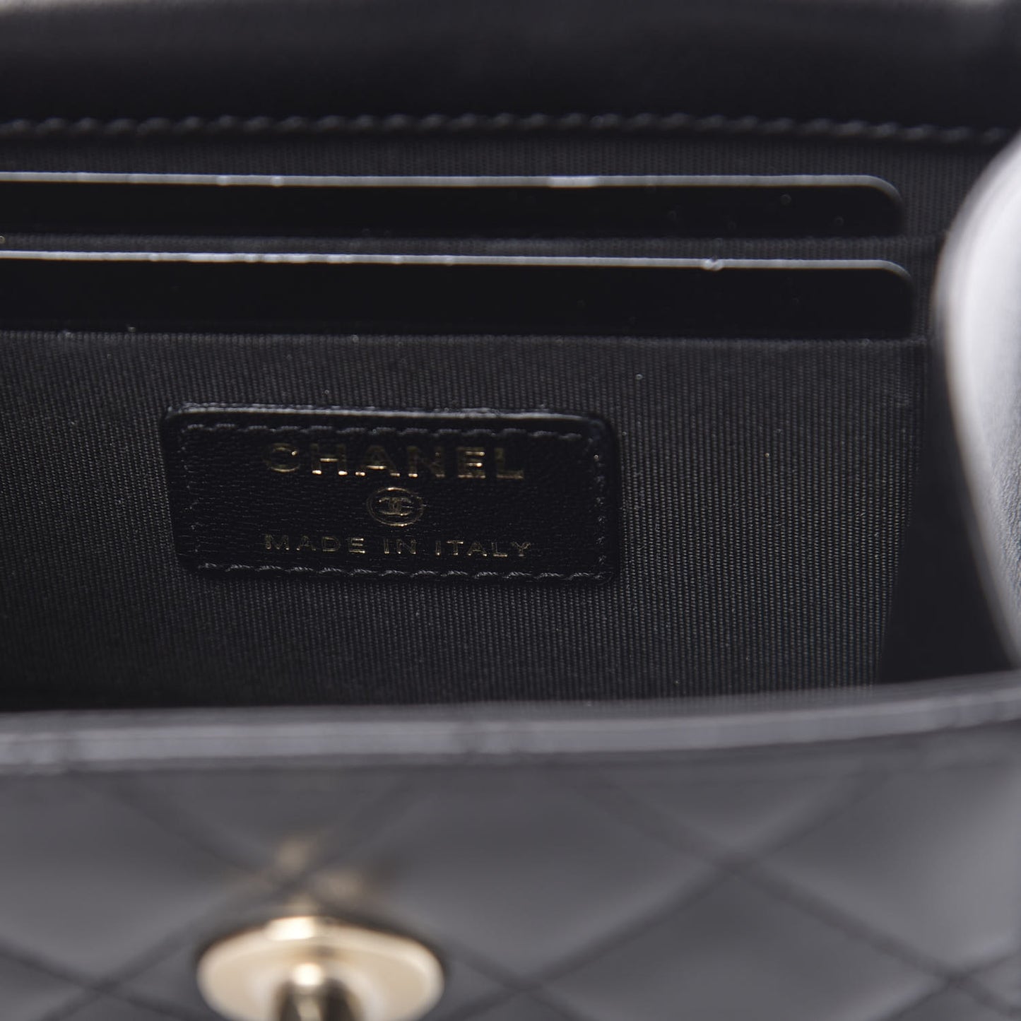 Lambskin Quilted Mini Trendy CC Chain Wallet Black