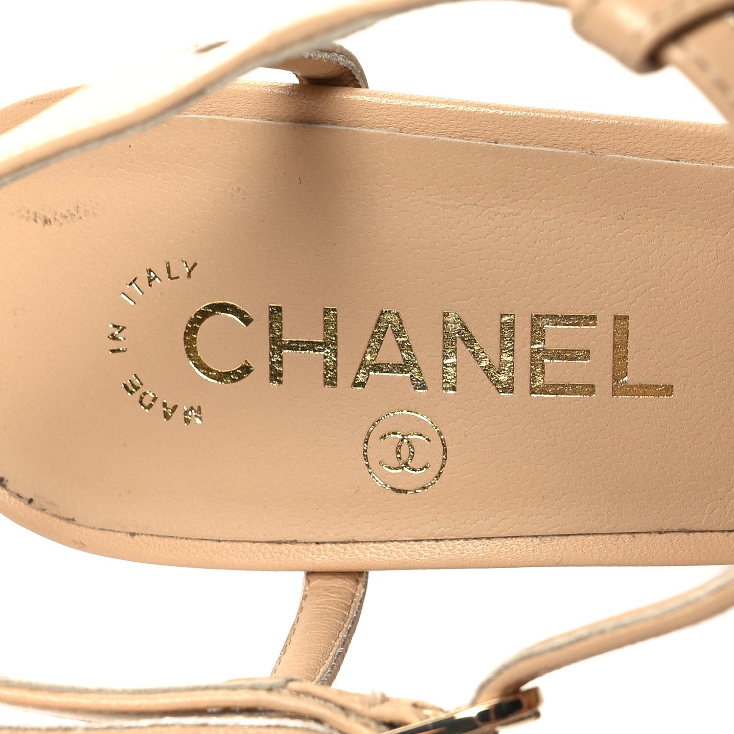 Chanel Lambskin Cap Toe CC Slingback Pumps 41.5 Beige Black 8 of 9