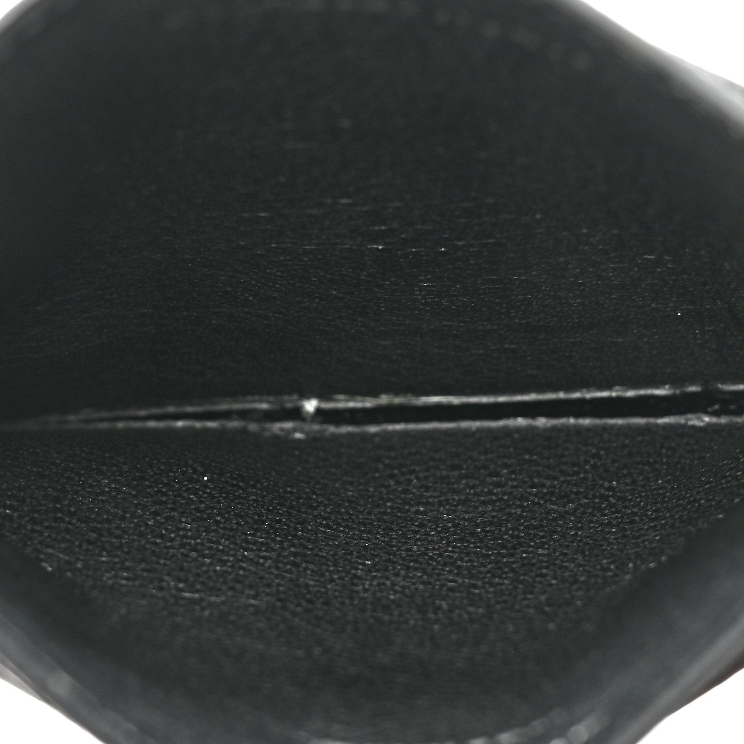 Saint Laurent Grain De Poudre Matelasse Chevron Monochrome Monogram Credit Card Case Black 5 of 11