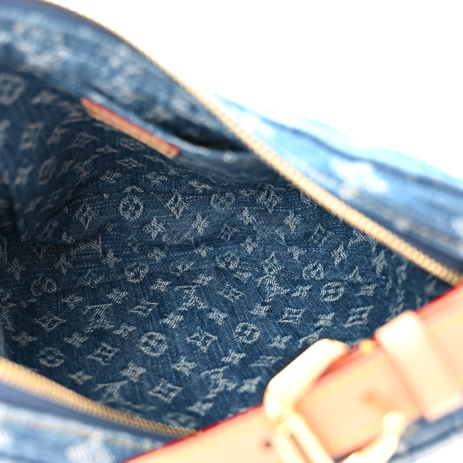 Louis Vuitton Monogram Denim Croissant MM Blue 6 of 10