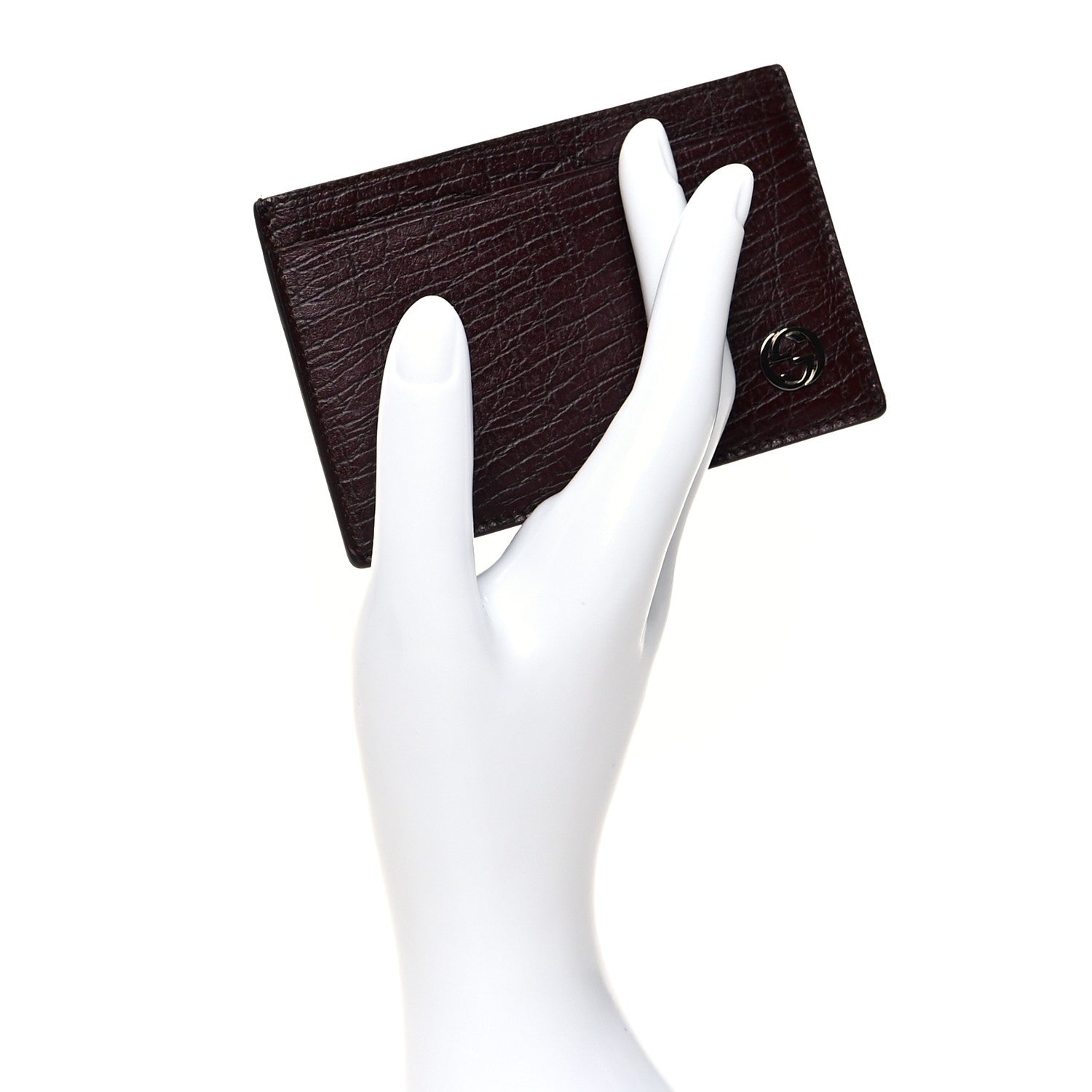 Gucci Calfskin GG Card Holder Burgundy 2 of 8