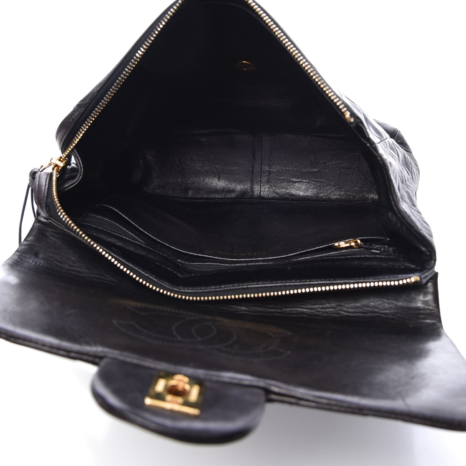 Chanel Lambskin Quilted Backpack Black 5 of 9