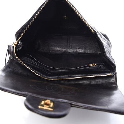 Chanel Lambskin Quilted Backpack Black 5 of 9