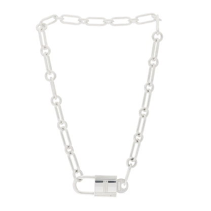Hermes Sterling Silver Alpha Kelly Choker Necklace 3 of 8