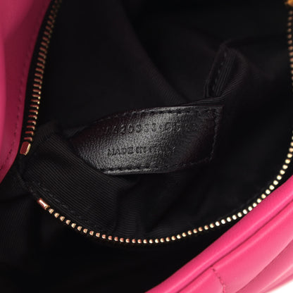 Saint Laurent Lambskin Quilted Toy Loulou Puffer Monogram Chain Satchel Bubblegum 7 of 14