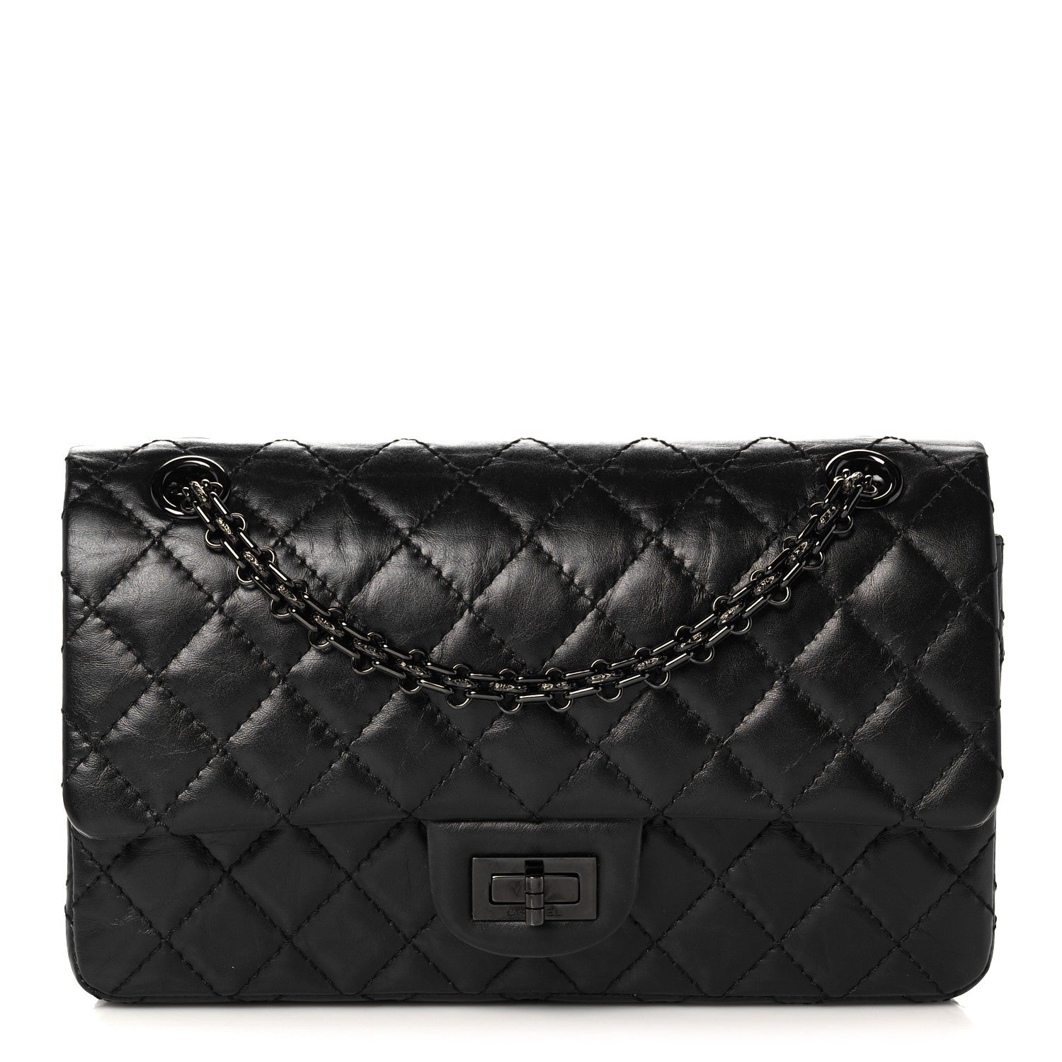 Chanel Aged Calfskin Quilted 2.55 Reissue 225 Flap So Black 1 of 11