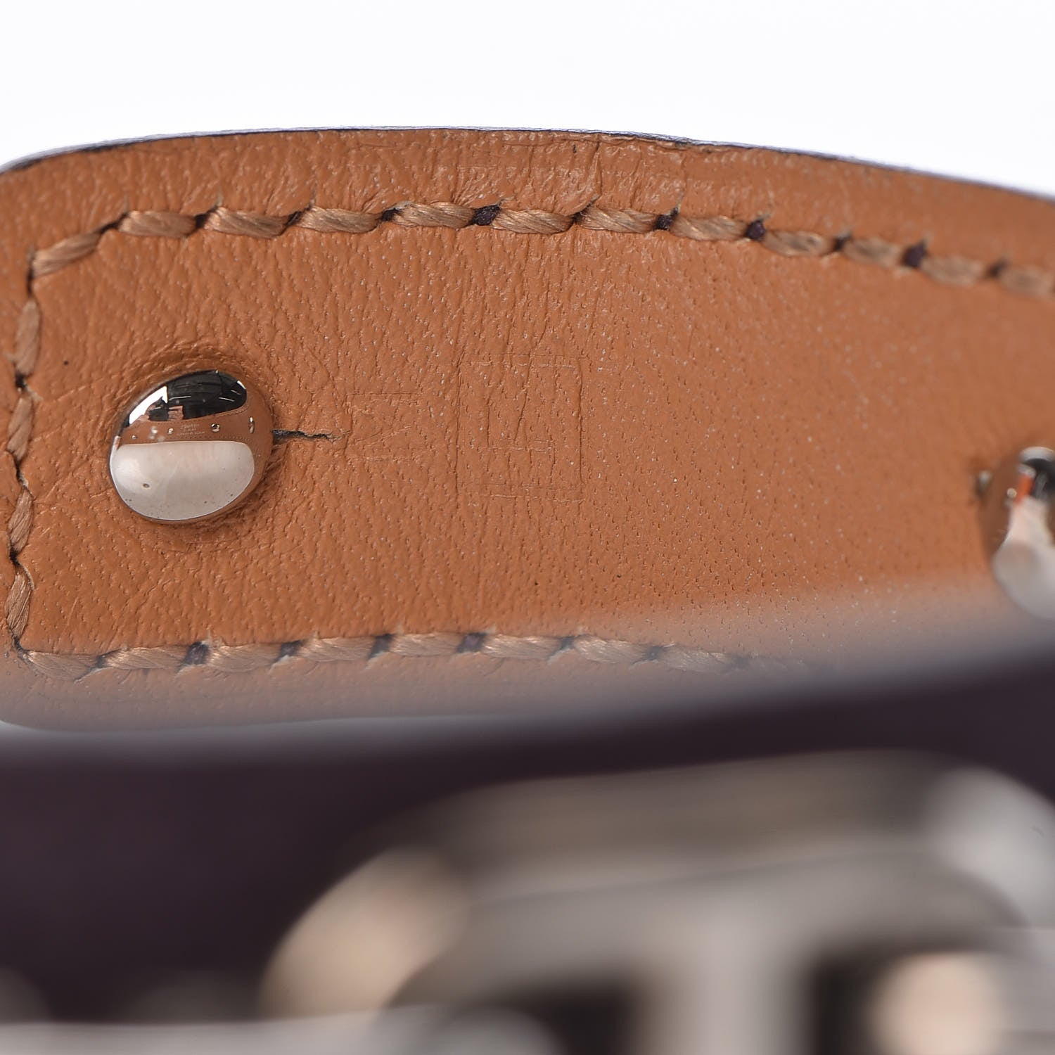 Hermes Chevre Mysore Chaine D'Ancre Bracelet M Raisin 5 of 6