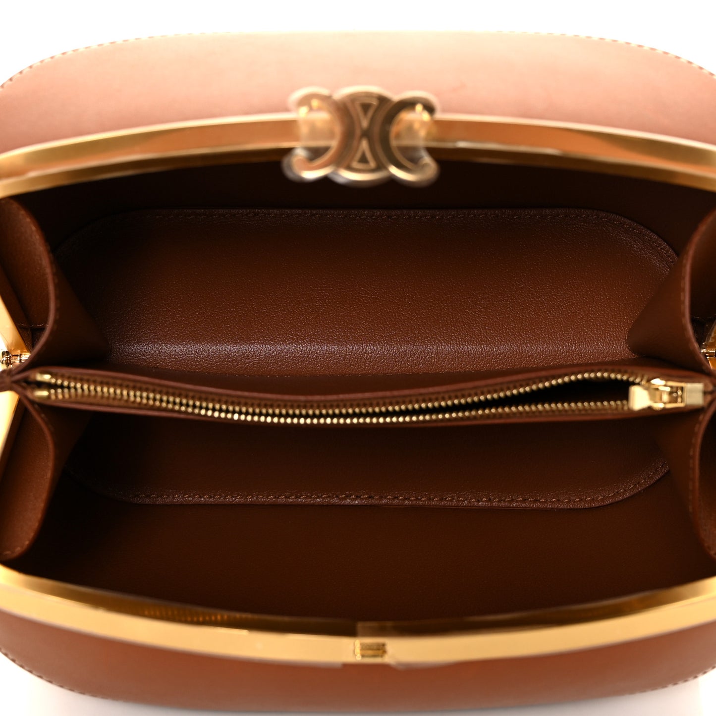 Natural Calfskin Triomphe Lunch Box Tan