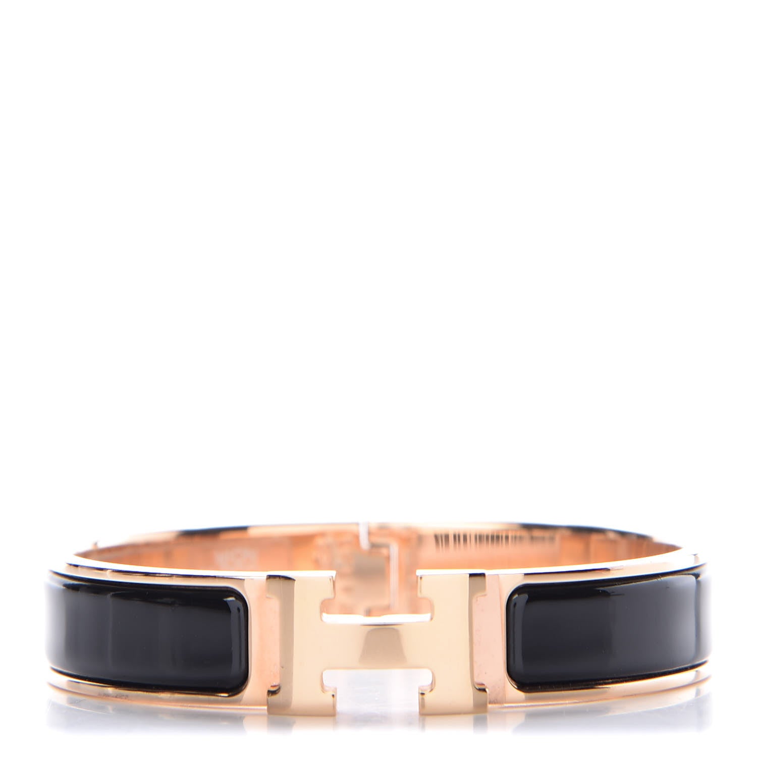 Hermes Enamel Narrow Clic Clac H Bracelet PM Black 1 of 5