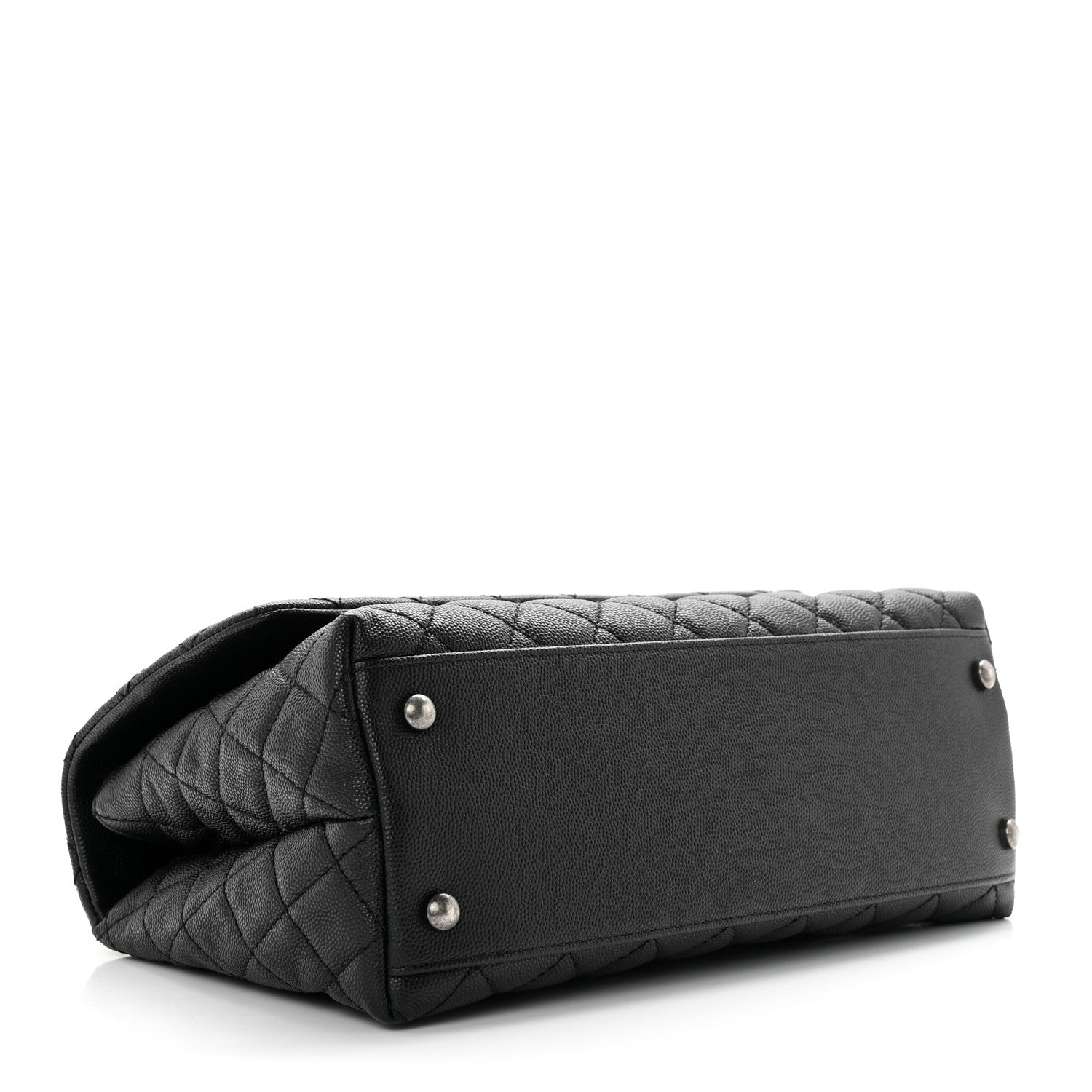 Chanel Caviar Lizard Quilted Small Coco Handle Flap Black 3 of 8