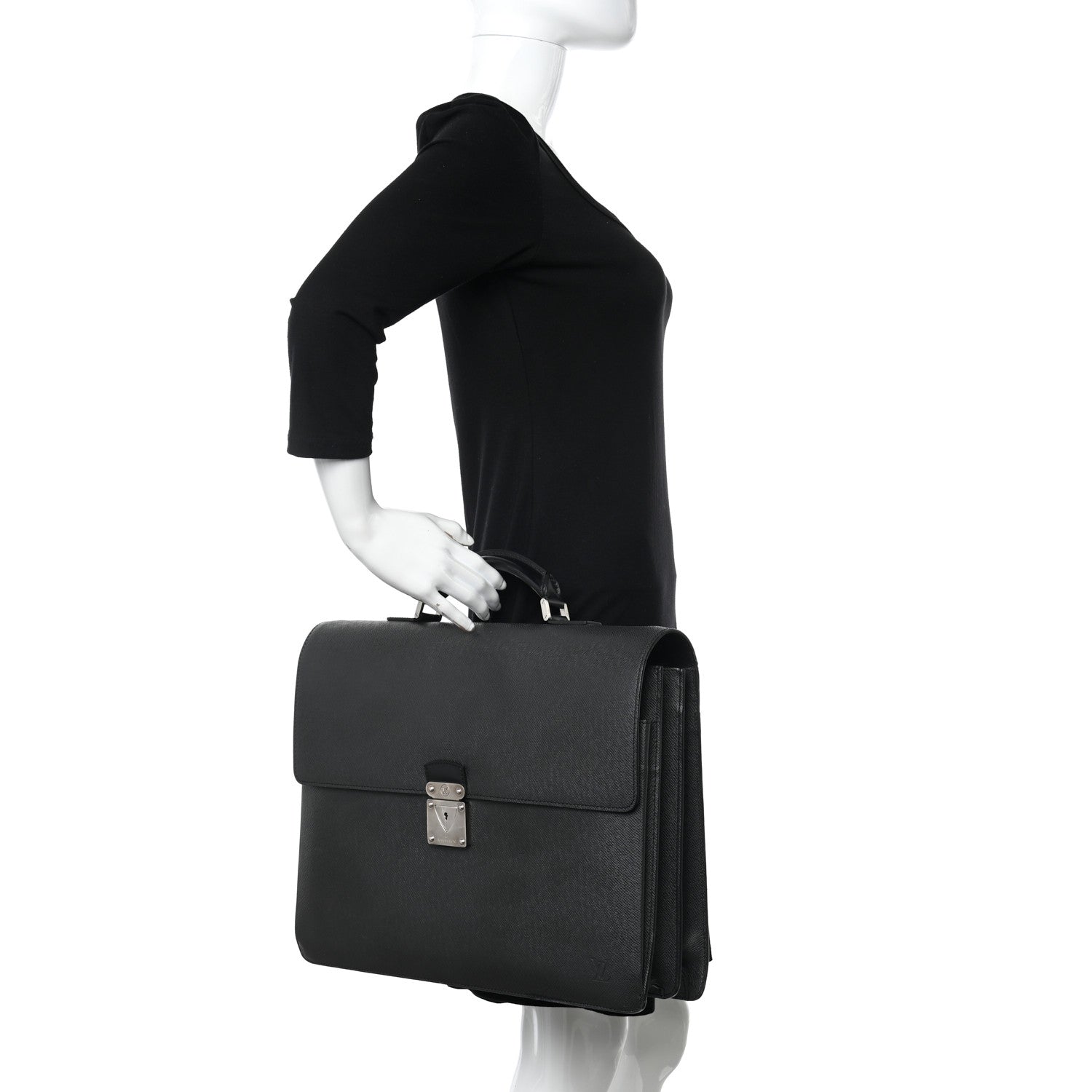 Louis Vuitton Taiga Robusto 2 Compartment Briefcase Black 3 of 18
