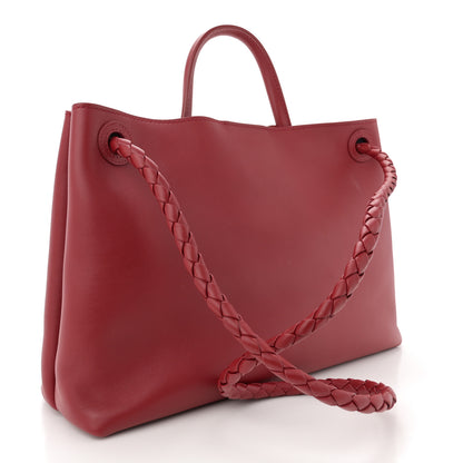 Bottega Veneta Silky Calfskin Medium Andiamo Shoulder Bag Rosewood Space 3 of 11