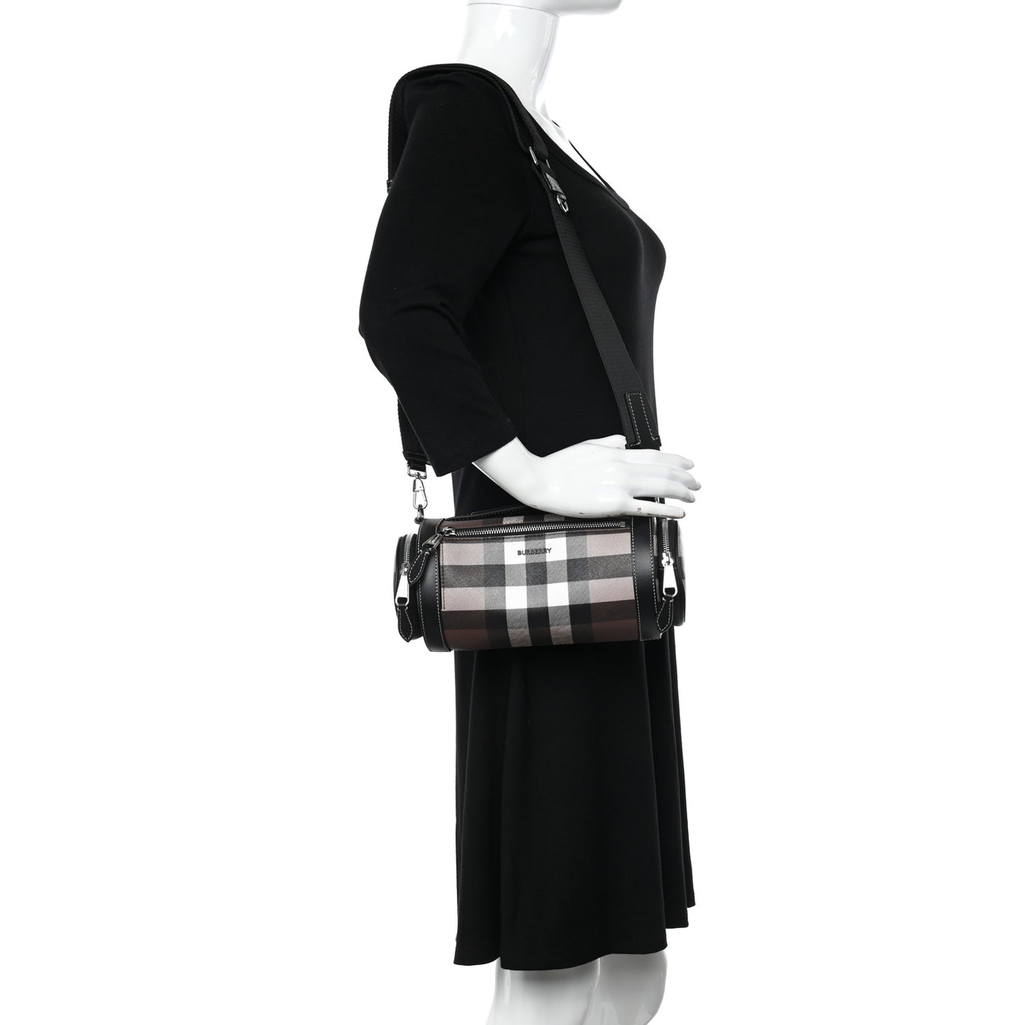 E-canvas Check Sound Crossbody Dark Birch Brown