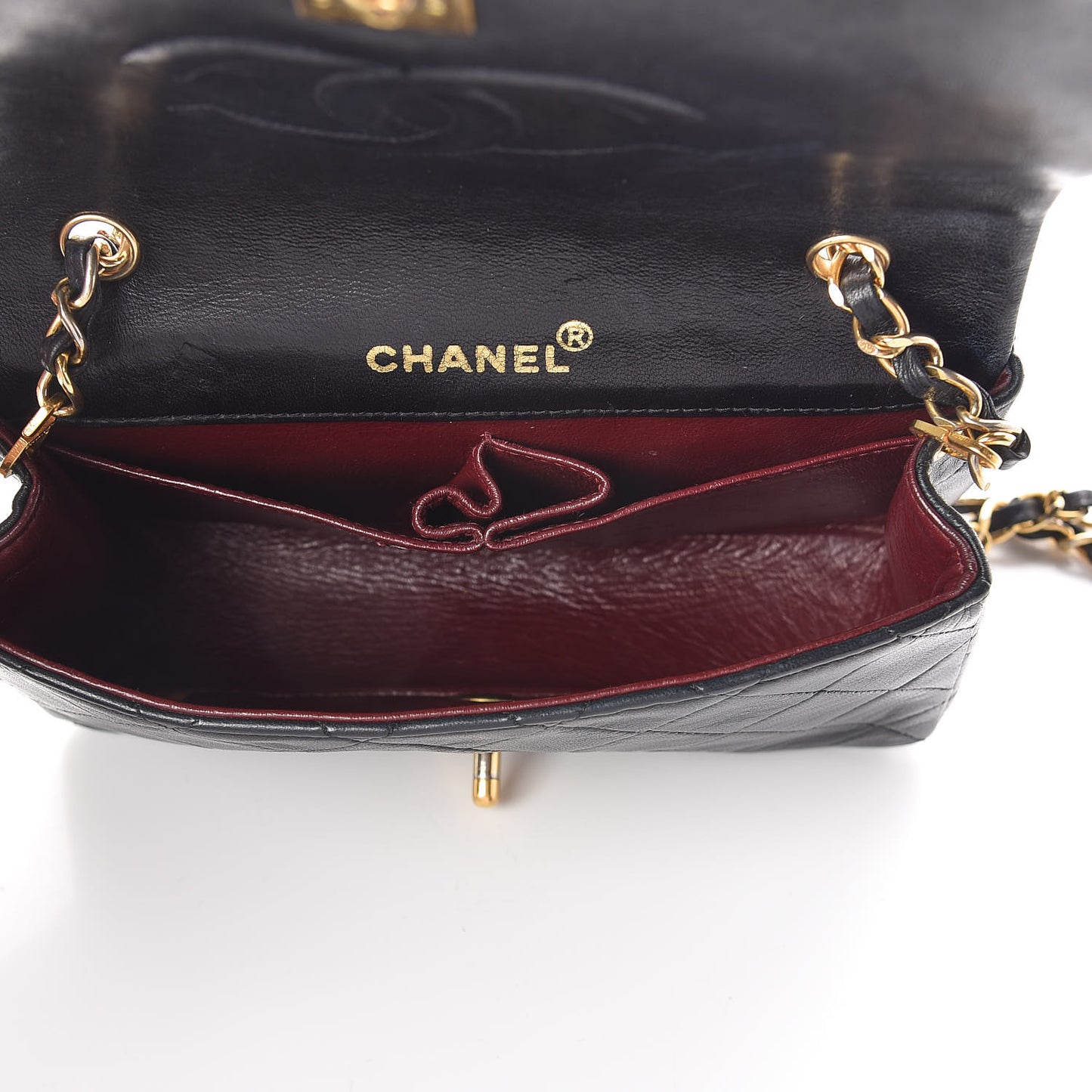 Lambskin Quilted Small Single Flap Bag Black