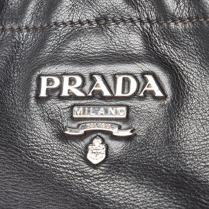 Prada Soft Calfskin Two Pocket Hobo Black 9 of 14
