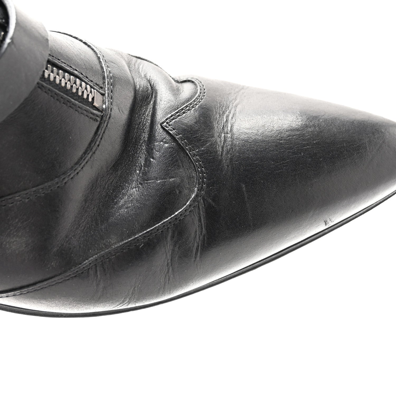 Saint Laurent Calfskin Mens Stan Buckle Ankle Boots 46 Black 12 of 13