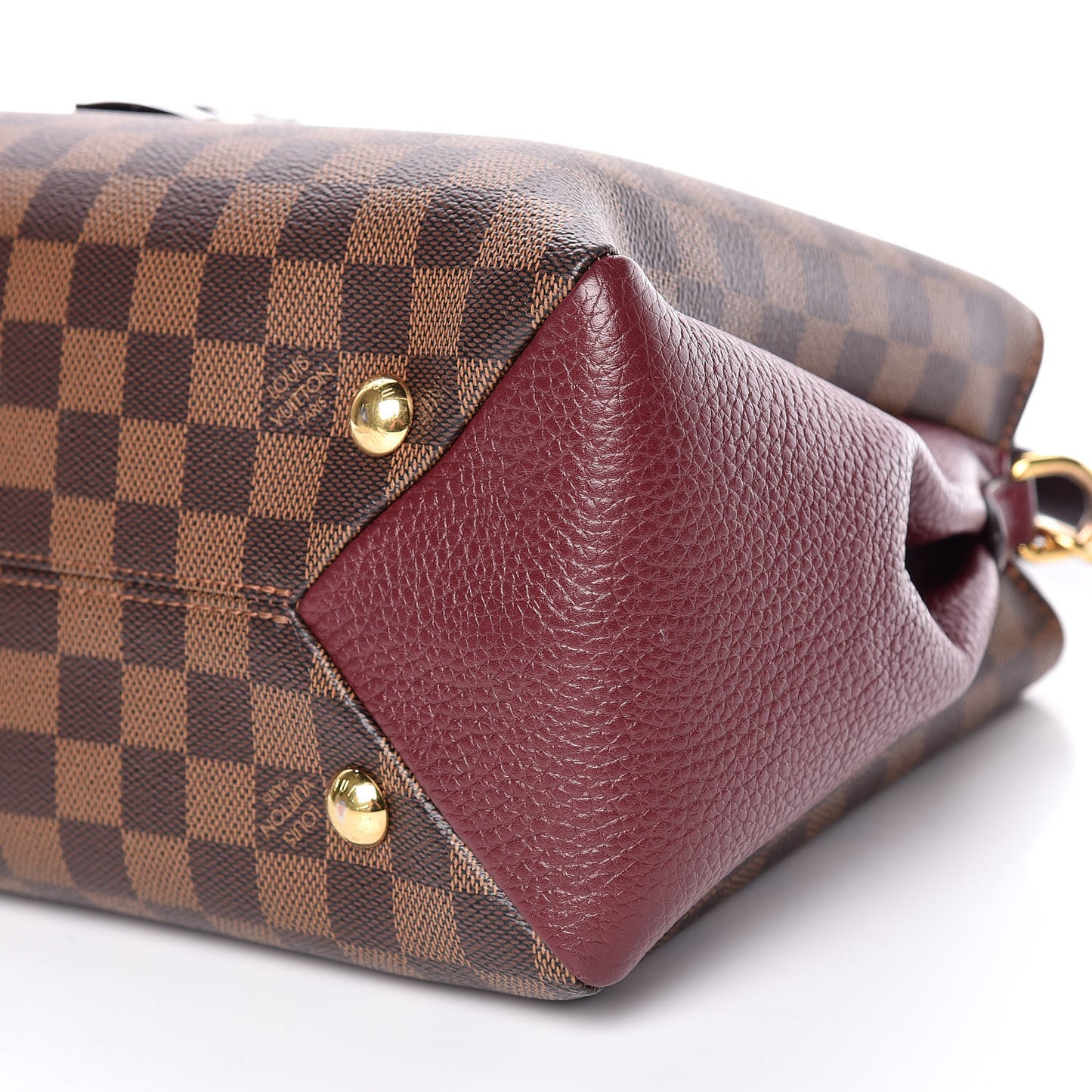 Damier Ebene Cuir Taurillon Brittany Bordeaux