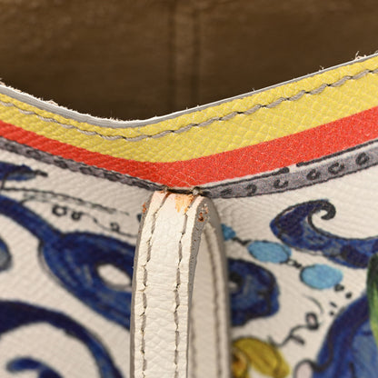 Dolce & Gabbana Dauphine Printed Escape Portofino Tote White Multicolor 19 of 19