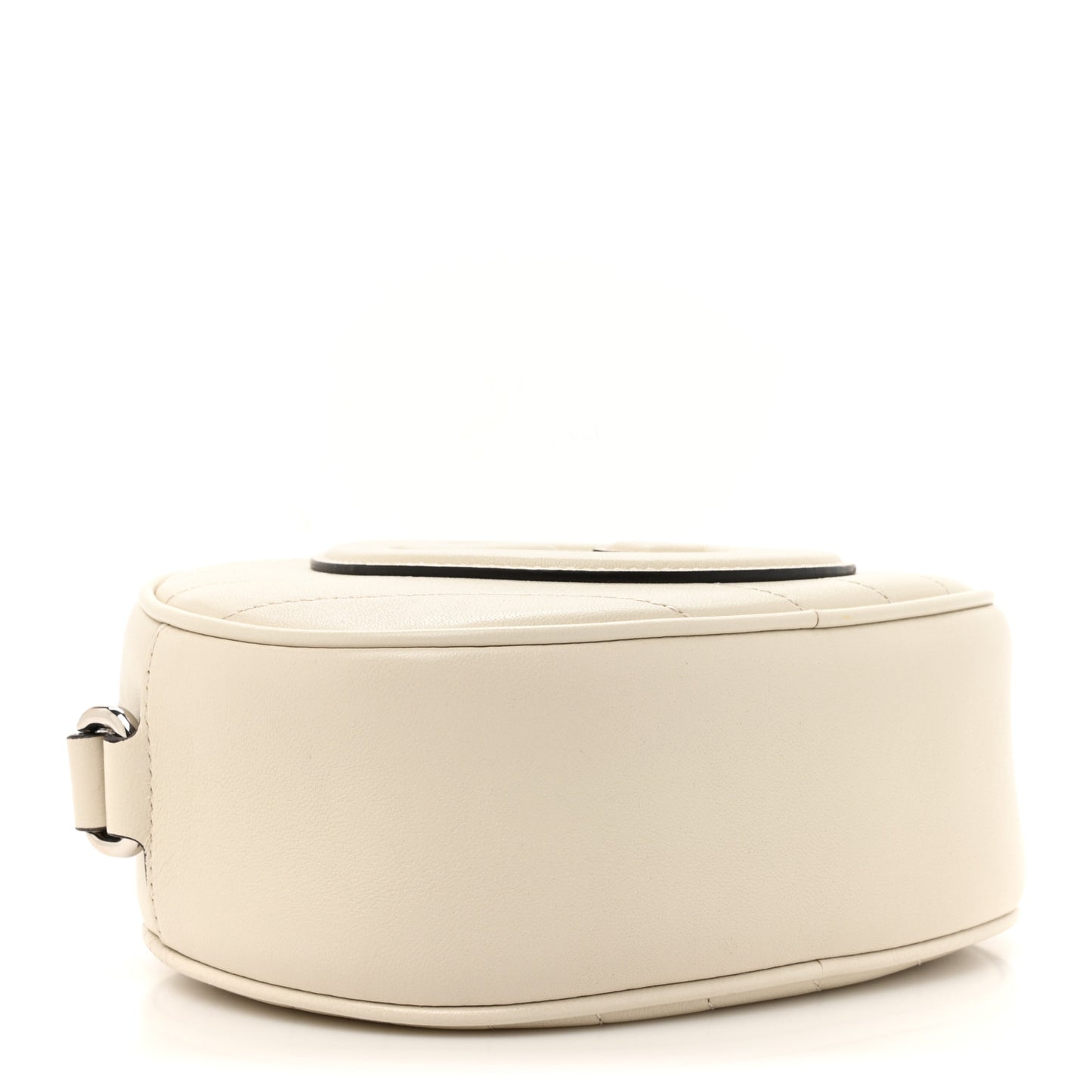 Sakai Be Green Calfskin Diagonal Stitched Mini Blondie Shoulder Bag Mystic White