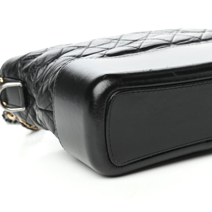 Chanel Aged Calfskin Quilted Medium Gabrielle Hobo Black 8 of 9