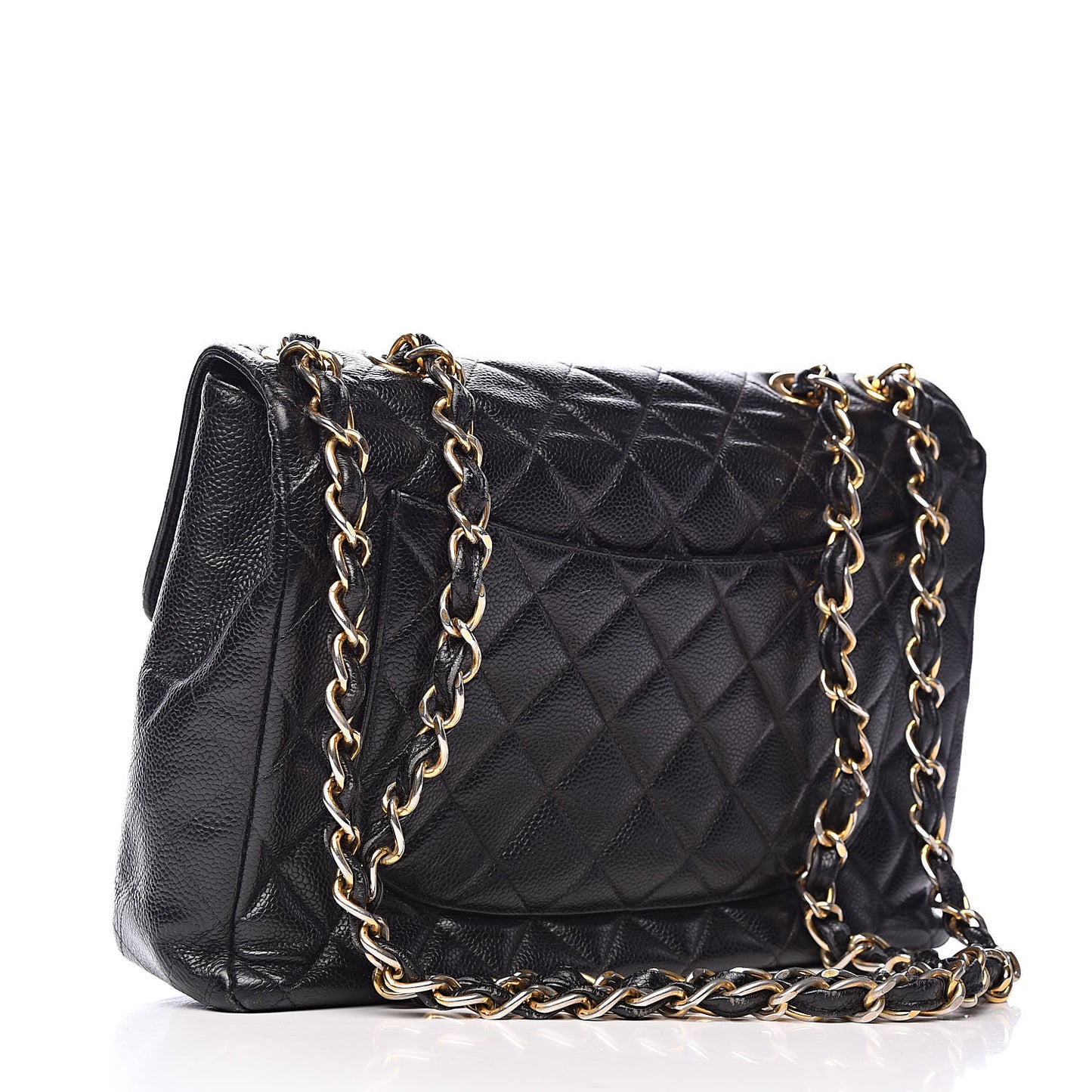 Caviar Quilted Jumbo Single Flap Black