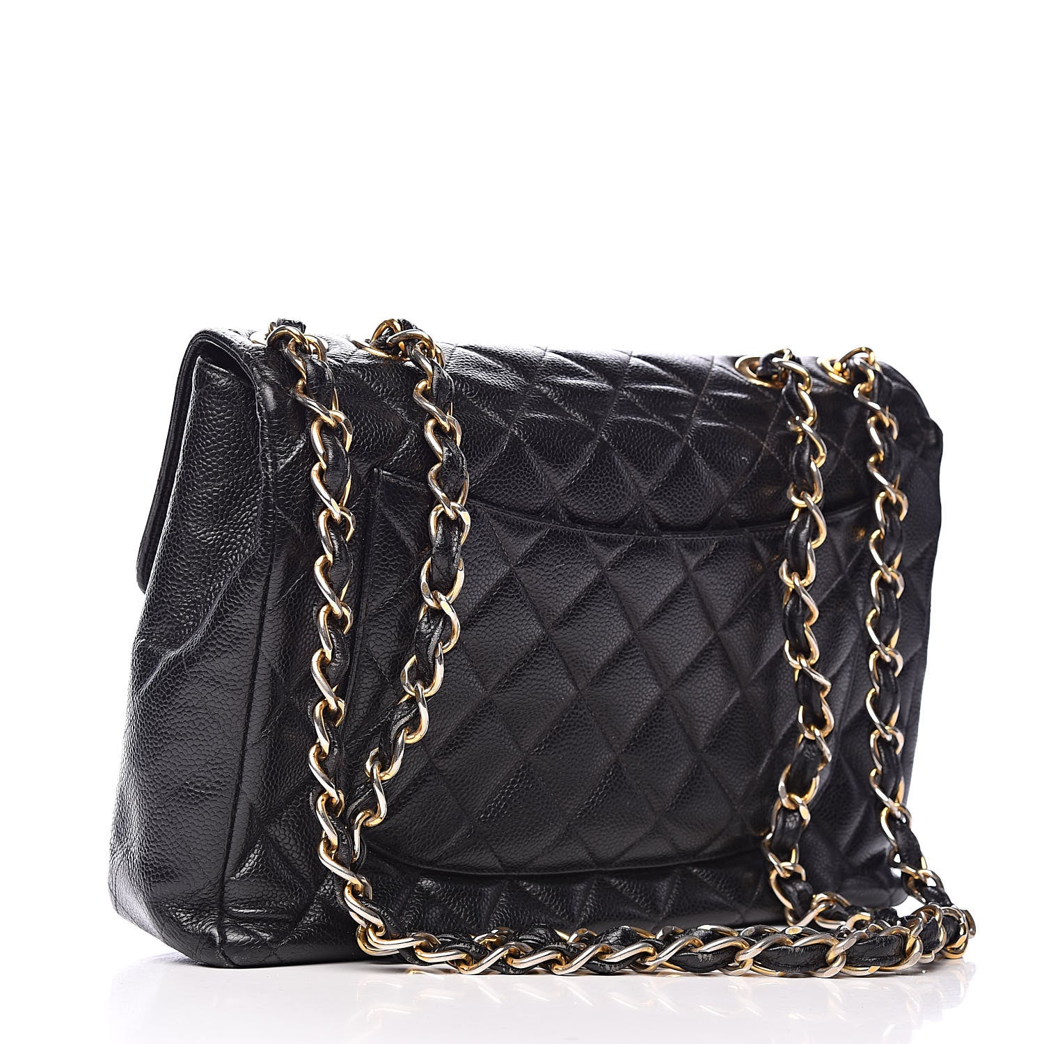 Chanel Caviar Quilted Jumbo Single Flap Black 4 of 21