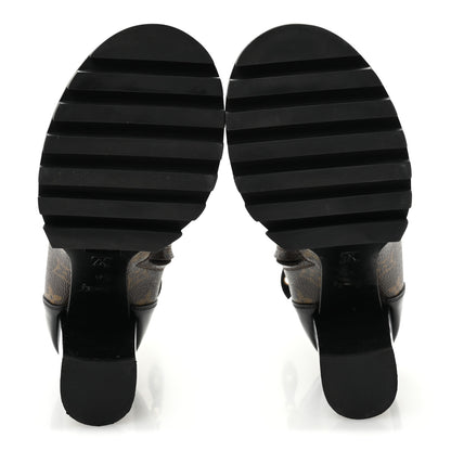 Louis Vuitton Patent Calfskin Monogram Star Trail Ankle Boots 41 Black 6 of 9