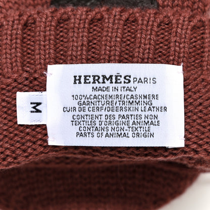 Hermes Cashmere Deerskin Baltimore Gloves M Rouge H Ebene 5 of 5