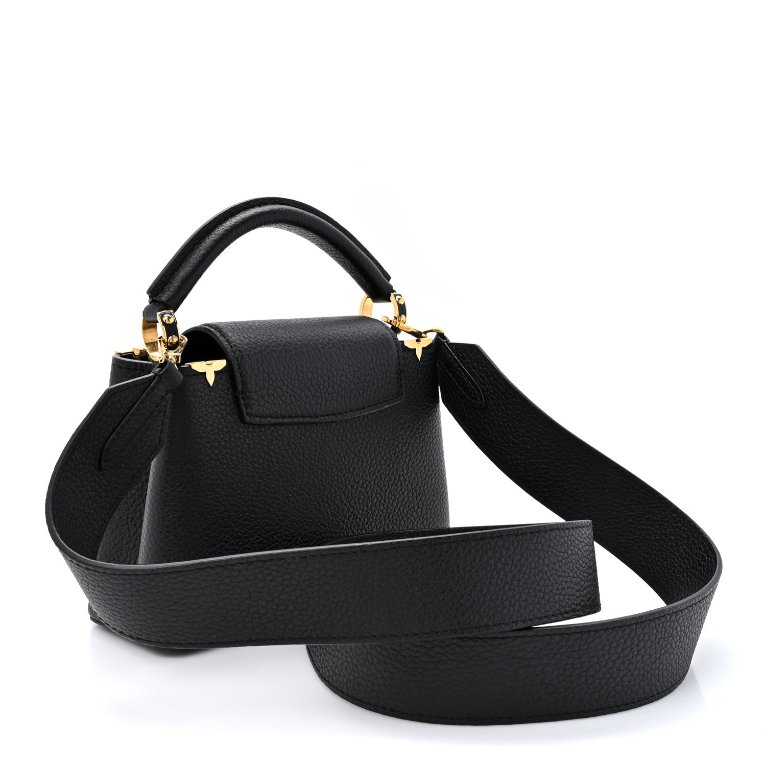 Louis Vuitton Taurillon Embellished Flower Crown Capucines Mini Black 3 of 8